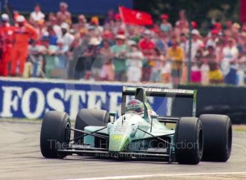 Ivan Capelli, Leyton House Judd, Silverstone, British Grand Prix 1990.
