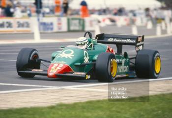 Riccardo Patrese, Alfa Romeo 185T V8, Silverstone, British Grand Prix, 1985.
