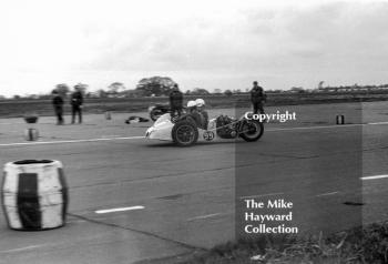 Sidecar action, Perton, 1963, Perton Airfield, South Staffordshire.