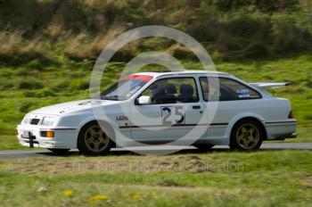 Dave Parr, Ford Sierra Cosworth, Hagley and District Light Car Club meeting, Loton Park Hill Climb, September 2013.