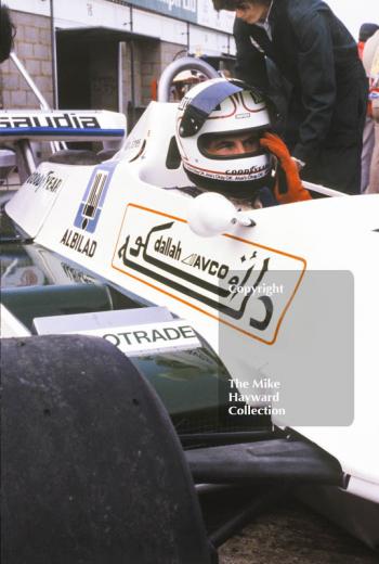 Alan Jones, Saudi Williams FW07 Cosworth V8, Silverstone, British Grand Prix 1979.

