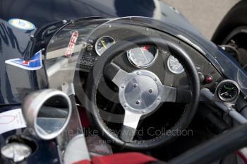 Cockpit of the 1961 LDS of Ian Ashley before the HGPCA pre-66 Grand prix cars event, Silverstone Classic 2010