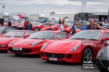 Ferrari Owner's Club at the 2016 Silverstone Classic.
