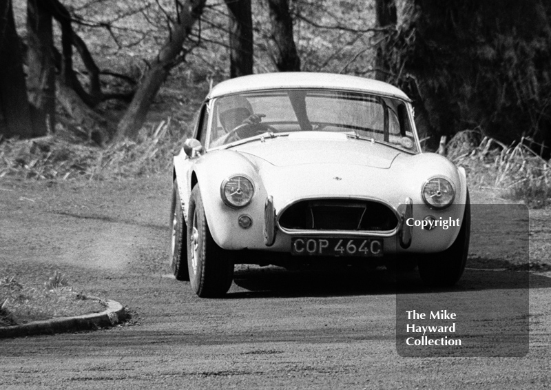 Vic Hassall, AC Cobra 4.2, reg no COP 464C, at the Triangle, Loton Park, April 27, 1969.