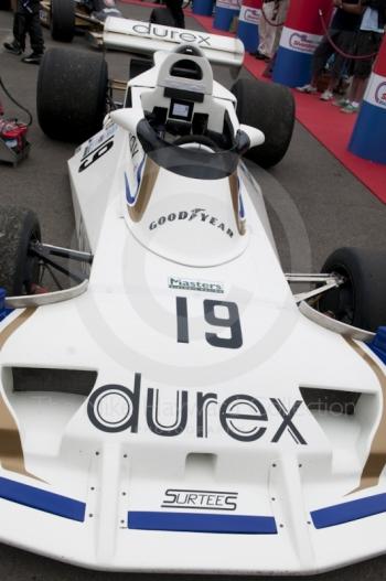 Durex Surtees TS19 of Robert Austin, Grand Prix Masters, Silverstone Classic 2010