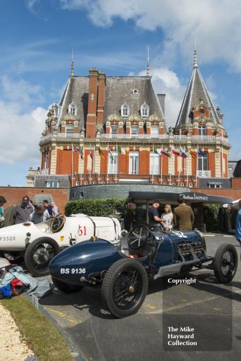 A Fafnir and a Piccard Pictet Sturtevant Aero Special outside Chateau Impney, Hill Climb 2015.
