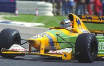 Michael Schumacher, Benetton B192 Cosworth V8, British Grand Prix, Silverstone, 1992
