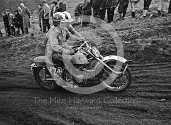 D Fleming, Tribsa 650, ACU British Scramble Sidecar Drivers Championship, Hawkstone Park, 1969.