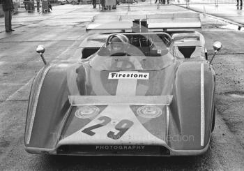 Franz Pesch, McLaren M8E Chevrolet 8.1, Silverstone, Super Sports 200 1972.
