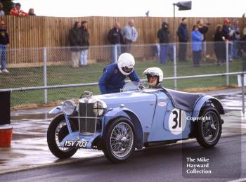 Fred Boothby, Gerry Brown, MG PA Midget (YSV 703), Pre-War Sports Car Race, Coys International Historic Festival, July 1993, Silverstone.
