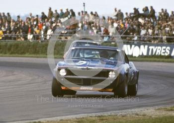 Brian Muir, Wiggins Teape Chevrolet Camaro, GKN Transmissions Trophy, International Trophy meeting, Silverstone, 1971.
