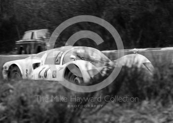 The Opposite Lock Club Porsche 906 of Martin Hone/Jeff Harris heading for 16th place overall, 1968 BOAC 500, Brands Hatch
