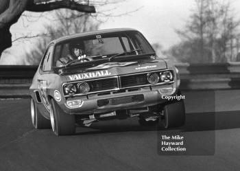 Gerry Marshall, Thames Television Vauxhall Firenza, Forward Trust Special Saloon Car Race, Mallory Park, 1972.
