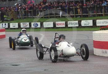 Paul Hewes, Cooper Mk8 Norton, and Bill Needham, Cooper Mk4 JAP, Earl of March Trophy, Goodwood Revival, 1999