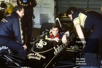 Ayrton Senna, Lotus 97T, Brands Hatch, 1985 European Grand Prix.
