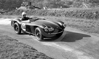 Robert Cooper, Aston Martin DB3S, reg no AHA 323, Prescott Hill Climb May 1970.