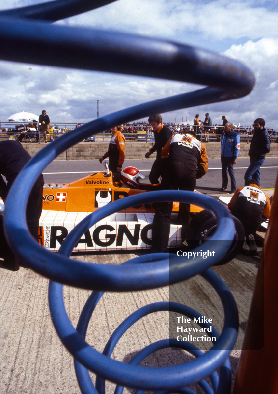 Siegfried Stohr, Arrows A3, Silverstone, 1981 British Grand Prix.
