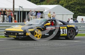 Christopher Catt driving a Ferrari F355, Oulton Park, during the Pirelli Ferrari Maranello Challenge, August 2001.
