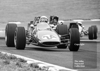 John Miles, Jeff Uren Lotus 41X Holbay Ford exiting South Bank Bend on the way to winning, F3 Clearways Trophy, British Grand Prix, Brands Hatch, 1968
