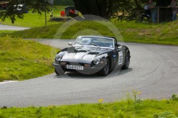 Steve Dennis, TVR 3000S, reg no CL0 637T, Hagley and District Light Car Club meeting, Loton Park Hill Climb, August 2012.