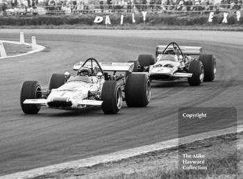 Peter Gethin, Sid Taylor McLaren M10B Chevrolet, and Graham McRae, McLaren M10B Chevrolet, 1970 Martini International Trophy, Silverstone.
