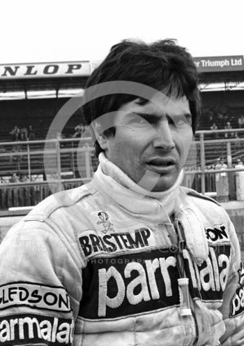 Nelson Piquet in the pit lane, Silverstone, British Grand Prix 1979.
