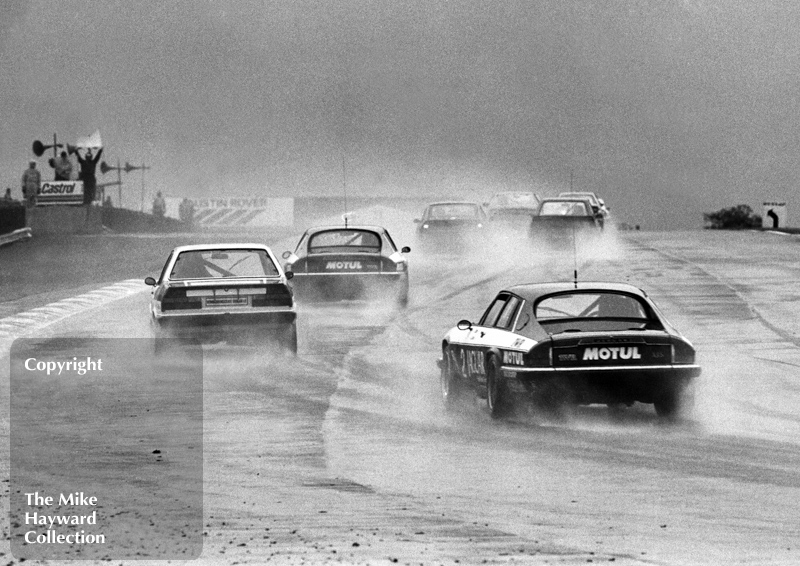 Enzo Calderari/David Sears Jaguar XJS HE at Copse Corner, Istel Tourist Trophy, European Touring Car Championship, Silverstone, 1984