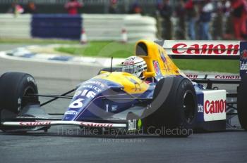 Riccardo Patrese, Williams FW14B on the way to 2nd place, British Grand Prix, Silverstone, 1992
