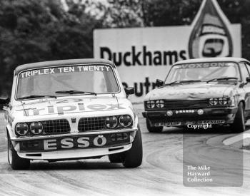 Rex Greenslade, Team Triplex Triumph Dolomite Sprint, Tricentrol British Saloon Car Race, Donington Park, 1979
