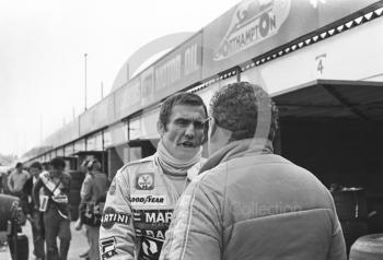 Carlos Reutemann in the pits, Silverstone, British Grand Prix 1979.
