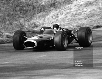 Ian Mitchell, Team Charles Clark BRM P261/2614 2 litre, retired with cracked cylinder block liner after six laps, Guards F5000 Championship round, Oulton Park, April 1969.
