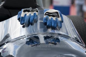 Driving gloves ready on the T51 Cooper of Nick Wigley, Silverstone Classic, 2010