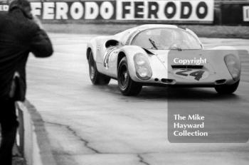 Charles Lucas, Porsche 910, International Trophy meeting, Silverstone, 1969.
