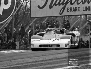 Andrea de Adamich, Autodelta Alfa Romeo T71, BOAC 1000 kms, Brands Hatch, 1971.
