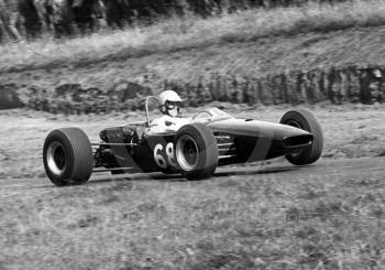 Peter Lawson, Brabham Ford, Newton Oil Trophy Meeting, Prescott Hill Climb, September, 1967