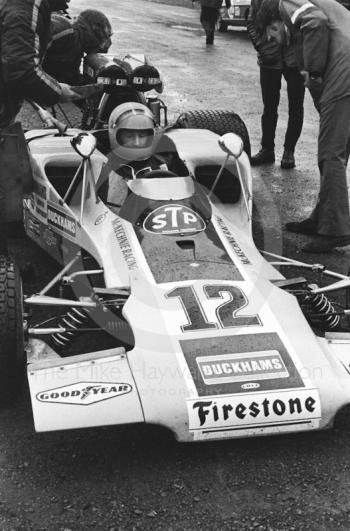 Alan Rollinson, Alan McKechnie Duckhams Lola T300, Mallory Park, European Championship 1972.
