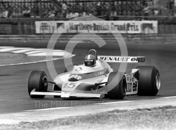 Jean Pierre Jabouille, Renault RS10, at Copse Corner, Silverstone, British Grand Prix 1979.
