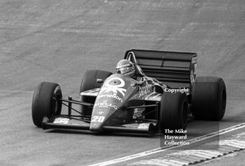 Piercarlo Ghinzani, Toleman TG185, Paddock Bend, Brands Hatch, 1985 European Grand Prix
