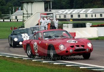 Derek Bell/Peter Hardman, Ferrari 330LM/B, and Jochen Neepasch/Olivier Grouillard, Shelby Daytona Cobra, RAC TT, Goodwood Revival, 1999