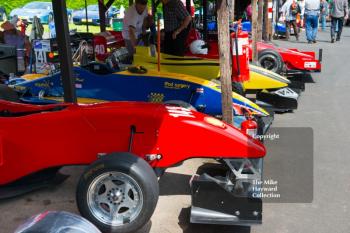 1600-2000cc cars in the paddock, Shelsley Walsh Hill Climb, June 1st 2014.
