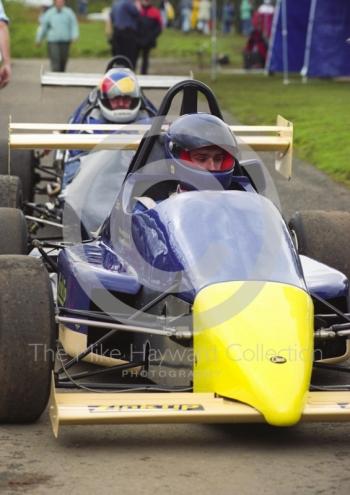 Adam Fleetwood, OMS S/S, in the paddock at Loton Park Hill Climb, April 2000.