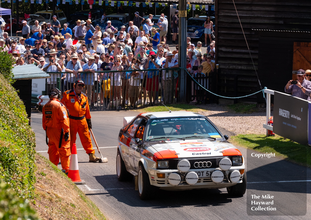 Audi Quattro leaves the line, Shelsley Walsh Classic Nostalgia, 16th July 2022.