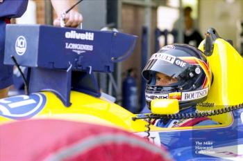 Thierry Boutsen, Williams FW13B, 1990 British Grand Prix, Silverstone.
