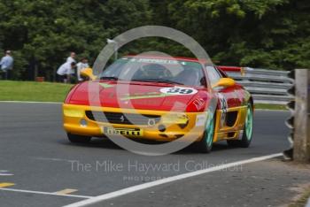 David Ashburn driving a Ferrari F355, Oulton Park, during the Pirelli Ferrari Maranello Challenge, August 2001.
