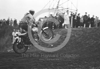 Powering up the hill, motorcycle scramble at Spout Farm, Malinslee, Telford, Shropshire between 1962-1965