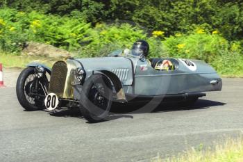 John Blower and Karen Dyer, Morgan F-Sports, Hagley and District Light Car Club meeting, Loton Park Hill Climb, July 2000.