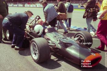 Richard Attwood, BRM P126, Coys International Historic Festival, July 1993, Silverstone.
