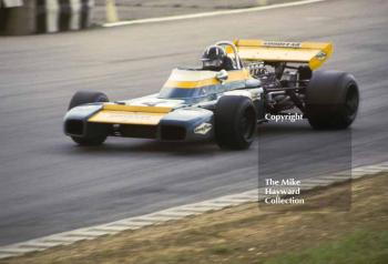 Graham Hill, Brabham BT34 DFV, Silverstone, International Trophy 1971.
