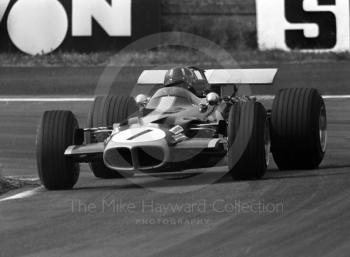 Graham Hill, Roy Winkelmann Lotus 59B, Oulton Park Gold Cup 1969.
