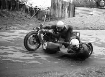 Motorcycle sidecar, Newton Oil Trophy Meeting, Prescott Hill Climb, September 1967. 